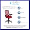 Flash Furniture Office Chair, Mesh, Red HL-0016-1-BK-RED-GG - alternate 5
